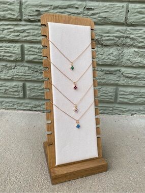 Danity Necklace with Colorful Gem Flower Pendant
